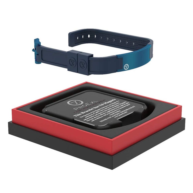PROEXLÂ® Best Sports Golf Magnetic Bracelet Shiny Blue with Blue Strap Waterproof - Image 4